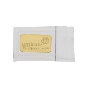 Goldbarren 10 Gramm Feingold 999,9 Umicore...