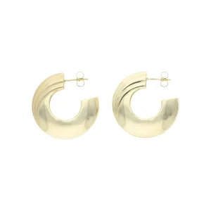 Gold Creolen Damen made in Germany Second Hand 25326655...