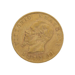 Goldmünze 6,4 Gramm 20 Lire Gold 900 Vittorio...