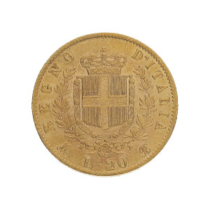 Goldmünze 6,4 Gramm 20 Lire Gold 900 Vittorio...