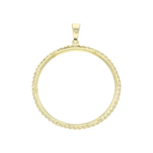 Anhänger Gold 585 Münzenfassung für 4...