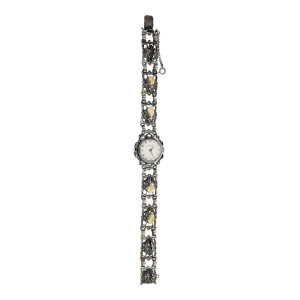 Trachtenuhr Bergland echt Silber Grandel Handaufzug...