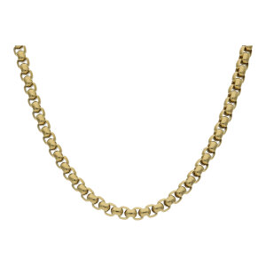 Goldene Kette Venezianer halbrund Edelstahl JuwelmaLux...