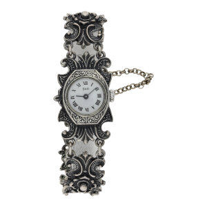Trachtenuhr Damen BAS 835 Silber Handaufzug getragen...