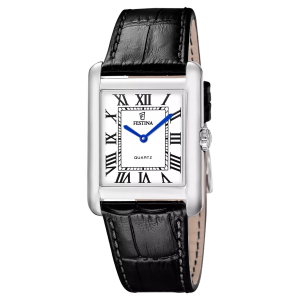 Festina Herrenuhr On the Square F20771/1 Leder, Edelstahl