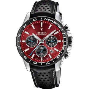Festina Chronograph Timeless F20561/7 Edelstahl, Rot,...