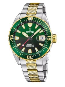 Festina Taucheruhr The Originals F20706/2 Edelstahl, Gold...