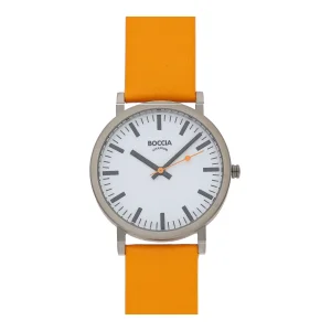 Bocca Armbanduhr Classic 3651-23 Titan, Leder Orange