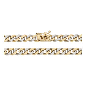 Bicolor Halskette 850 Platin 750 Gold Unikat getragen...