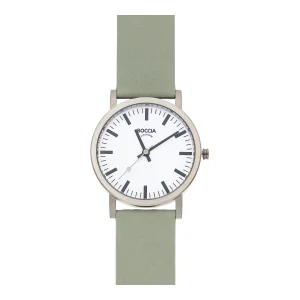 Boccia Armbanduhr Classic 3380-01 Titan, Leder Grün