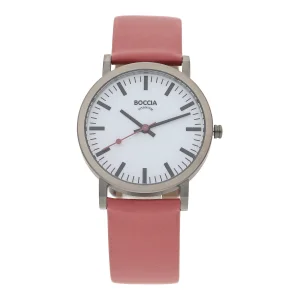 Boccia Damen Uhr 3380-02 in Bahnhof-Design, Reintitan,...