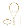 Coeur de Lion Set 1139-50-1614 Serene Knot Chain gold, Süßwasserperle, Gold plattiert