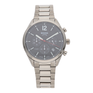 Boccia Herrenuhr 3732-01 Reintitan, Saphirglas, schwarze...