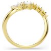 Swarovski Offener Ring 5748078 Mesmera, Verschiedene Schliffe, Weiß, 18K goldplattiert, Gr. 55
