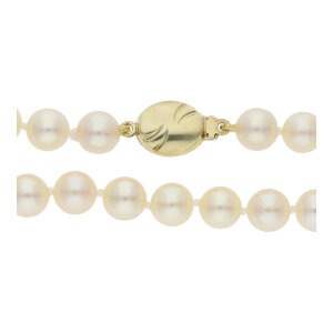 Akoyazuchtperlenkette Damen 585 Gold Schließe...