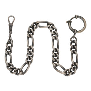Taschenuhrkette Antik massiv 835 Silber geschwärzt...