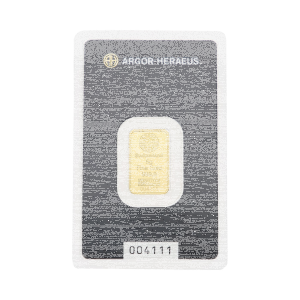 Goldbarren 5 Gramm Feingold 999,9 Argor-Heraeus...
