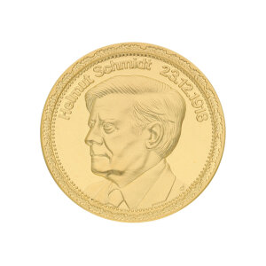 Goldmedaille 11,9 Gramm Feingold 999,9 Helmut Schmidt...
