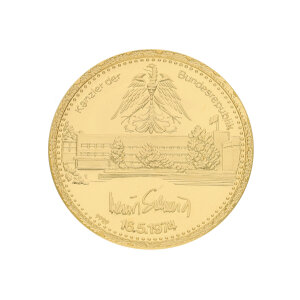 Goldmedaille 11,9 Gramm Feingold 999,9 Helmut Schmidt...