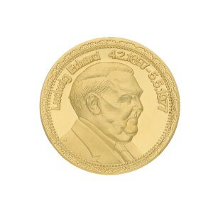 Goldmedaille Feingold 999,9 Ludwig Erhard Gedenkmedaille...