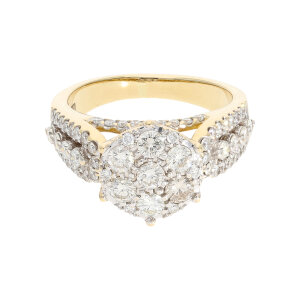 Diamantring Damen 750 Gelbgold ca. 1,25 ct Brill....