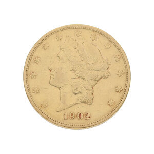 Goldmünze 33,4 Gramm Liberty Head, Double Eagle Gold...