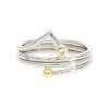 Damen Ring 950 Platin 750 Gold ca. 0,08 ct Brill. TW/Si getragen 25326695 Second Hand Gr 54