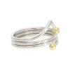Damen Ring 950 Platin 750 Gold ca. 0,08 ct Brill. TW/Si getragen 25326695 Second Hand Gr 54