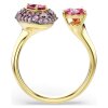 Swarovski Sublima Cocktailring 5752899 Tropfenschliff, Rot, 18K gold plattiert