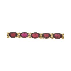 Tennisarmband Damen Gold 333 Granat 25326700 Second Hand,...