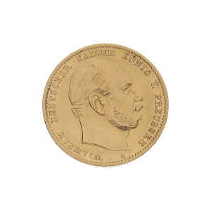 Goldmünze 3,9 Gramm Gold 900 Wilhelm I....