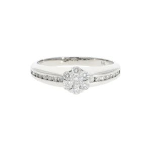 Damenring 585 Weißgold ca. 0,6 ct Brillant getragen...