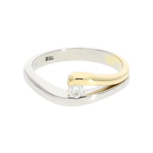 Platinring 950 Gold 750 Brillant 25326711 Second Hand,...