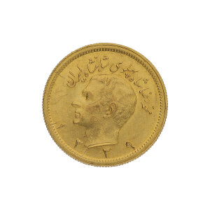 Goldmünze 8 Gramm Gold 900 Iran 1 Pahlavi Mohammad...