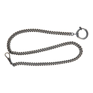 Taschenuhrkette 925 Silber Panzer massiv geschwärzt...