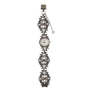 Trachtenarmbanduhr Damen 835 Silber Bergland Handaufzug...