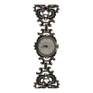 Trachtenarmbanduhr Damen 835 Silber Bergland Handaufzug...