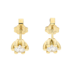 Diamant Ohrstecker 750 Gold ca.0,76 ct Brillant Gewinde...