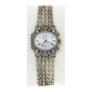 Trachtenuhr Silber 835 Geneve Handaufzug 25326730 Second...