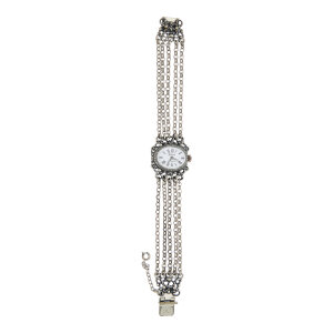 Trachtenuhr Silber 835 Geneve Handaufzug 25326730 Second...