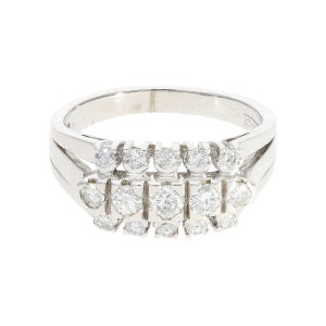 Diamantring 585 Weißgold ca. 0,78 ct Brill getragen...