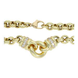 Goldkette 585 Collier Brillanten Erbskette Damen 25326742...