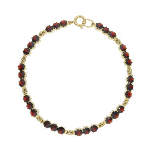 Granat Armband 333 Gold Damen getragen 25326745 Second...
