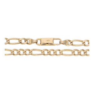 Roségold Halskette Figaro 585 Gold Damen massiv...