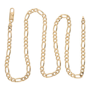 Roségold Halskette Figaro 585 Gold Damen massiv getragen 25326747 Second Hand