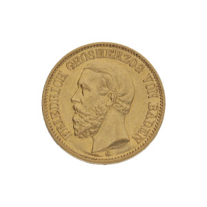 Goldmünze 7,95 Gramm Gold 900 Friedrich Grosherzog...