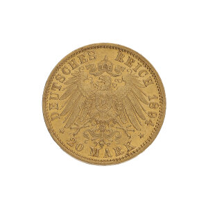 Goldmünze 7,95 Gramm Gold 900 Friedrich Grosherzog...