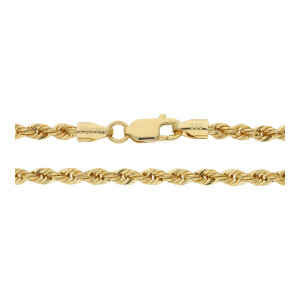 Kordelkette 585 Gold halbmassiv leicht getragen 25326748...