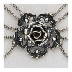 Trachtencollier Damen 835 Silber Rose getragen 25326760...