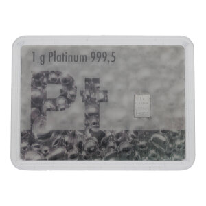 Platinbarren 1 Gramm Feinplatin 999,5 Valcambi Suisse ESG...